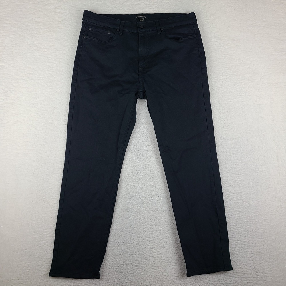 Banana Republic Pants Mens 36x30 Black Slim Straight Chino Khakis Stretch